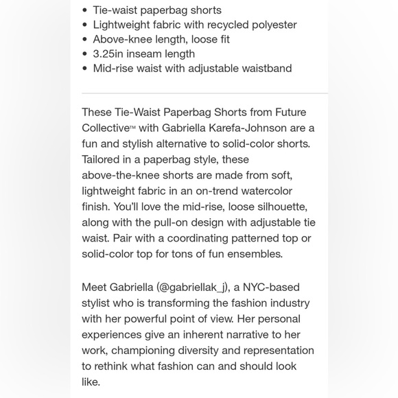 Future Collective Women’s Tie-Waist Paperbag Shorts - Picture 7 of 7